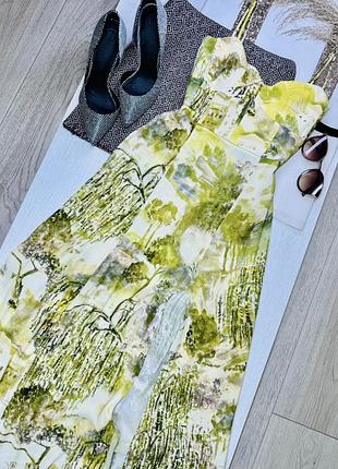 Корсетна сукня zara s міді плаття корсет різнокольорове плаття з розрізом на нозі плаття зара на бретельках