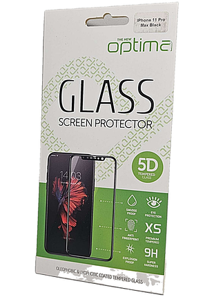 Захисне скло optima 5d for iphone 11 pro max black