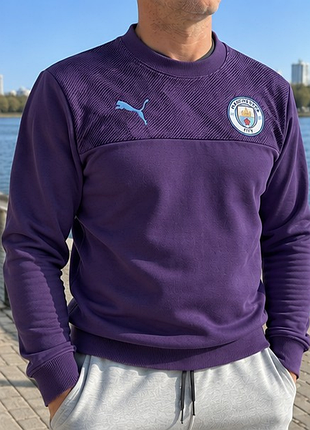 Мужской свитшот puma manchester city s 46 фиолетовый футбольный