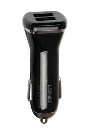 Заряднее устройство азу 2usb ldnio (2.1a) black + usb cable microusb (dl-c219)