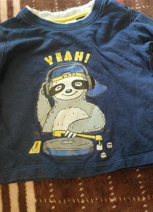 Кофта для хлопчика синя з ліні «yeah!», розмір 74, б/у