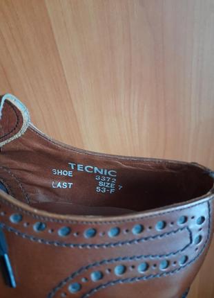 Туфлі броги ручної роботи tecnic england, оригінал, розмір 414 фото