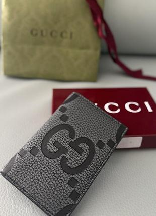 Картхолдер чоловічий gucci сірий. оригінал