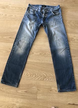 Чоловічі світло-сині джинси zara denim, розмір 32 (довжина 109 см)