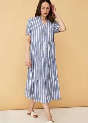 Ярусне віскозно-льняне плаття 👗 сорочка