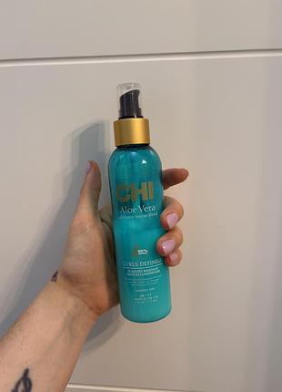Кондиціонер chi curls defined aloe vera незмивний для кучерявого волосся