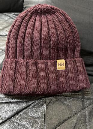 Шапка унісекс helly hansen бордова в'язана