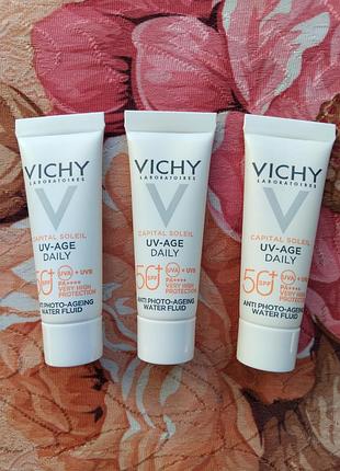 Набор из трех солнцезащитных пробников 
vichy capital soleil uv-age daily