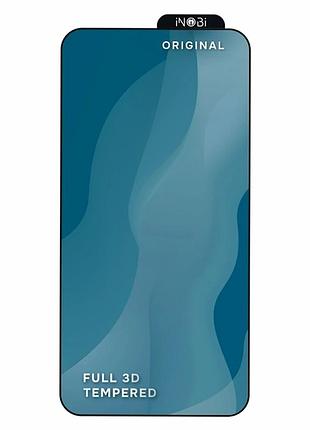 Защитное стекло inobi original 3d черное 9h для iphone 15 16 с олеофобным покрытием и антистатическим эффектом