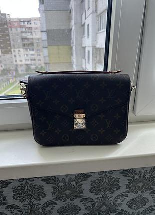 Крос-боді жіноча louis vuitton коричнева шкіряна