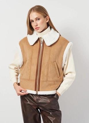 Теплий хутряний жилет відwomen’s outer wear