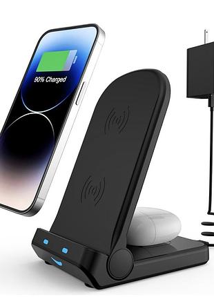 Беспроводная зарядная станция для iphone 2 в 1
