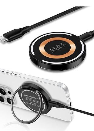 Магнитная беспроводная зарядная подставка magsafe мощностью 15 вт