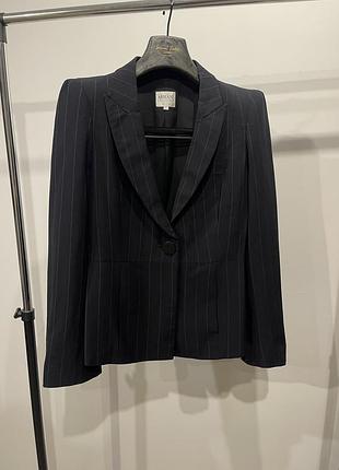 Офіційний жакет / піджак armani collezioni у тонку смужку (made in italy, 42 it / s-m)