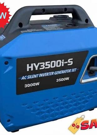 Бензиновый инверторный генератор hy-3500i 3000-3500w, генератор для дачи дома котла тихий экономичный vk1988