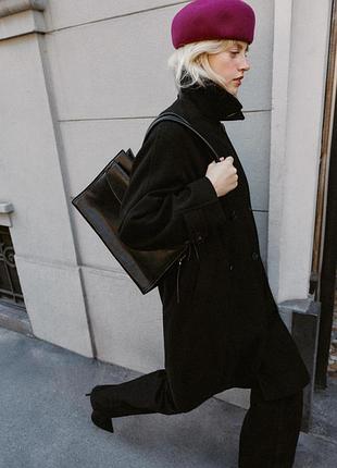 Кепка женская однотонная шерстяная zara new