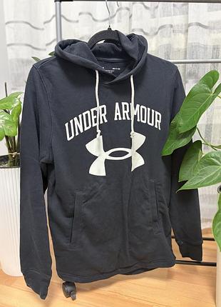 Худі унісекс under armour чорний батнік кофта реглан