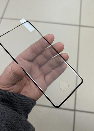 Захисне скло для samsung s10 / самсунг с10 mietubl, 5d, з чорною рамкою