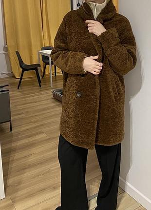 Жіноча штучна шуба primark коричнева