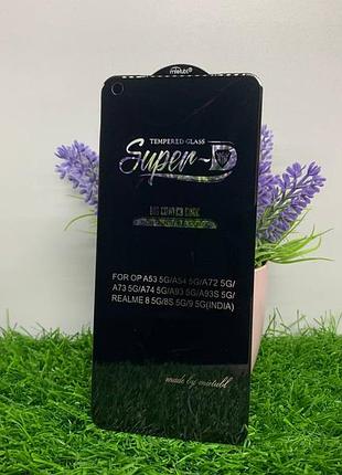 Защитное стекло 5d full glue для oppo a73 5g | mietubl | чорне, повне покриття, 9h