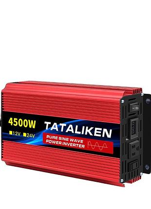 Инвертор (для котла, холодильника) 4500вт 12-220, тм tataliken. чистая синусоида.