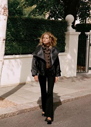 Топ жіночий із жоржету коричневий zara new