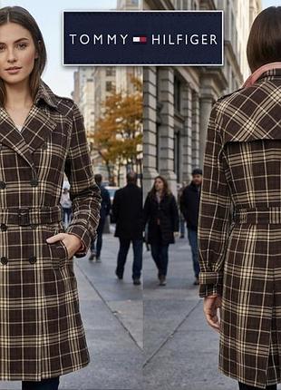 Класичне жіноче пальто-тренч від бренду tommy hilfiger
