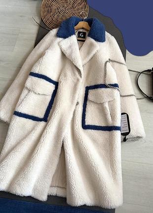 Новая натуральная шуба oversize (овчина) 3
