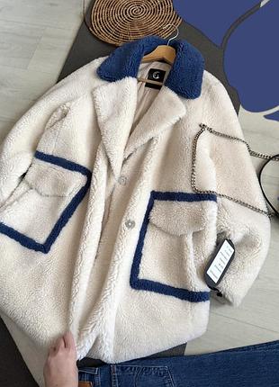 Новая натуральная шуба oversize (овчина) 5