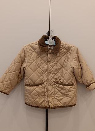 Куртка  для хлопчика утеплена бежева zara
