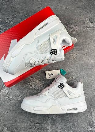 Стильні кросівки air jordan 4 retro white