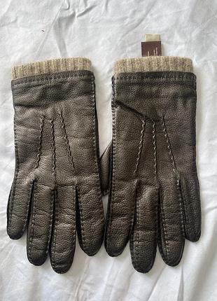 Чоловічі шкіряні рукавиці black brown