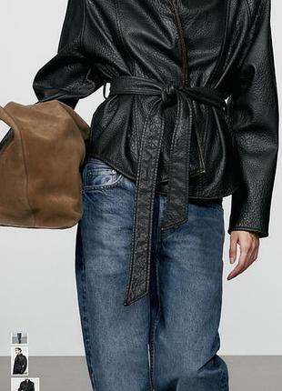 (нова колекція )жіноча куртка під пояс zara 2