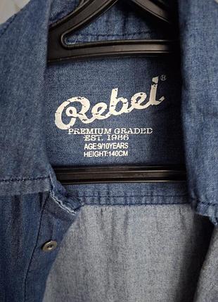 Теніска для хлопчика rebel джинсова синя 2