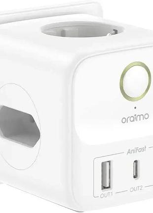 Oraimo power cube: інтелектуальний usb-подовжувач з 6 портами для заряджання та вимикачем