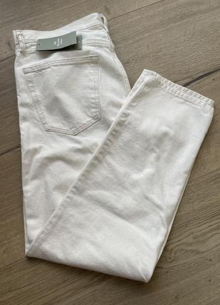 Джинси w36 l32 білі молочні чоловічі h&m прямі класичні універсальні стильні