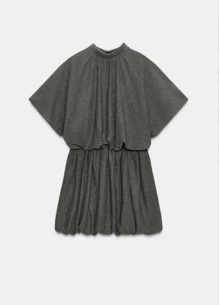 Жіноча коротка сукня-балон з коротким рукавом zara розмір s
