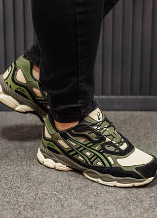 Чоловічі кросівки asics gel-nyc black green thermo / smb+ 🔗