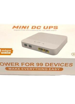Міні дбж для роутера dc ups 7800 ма·г,5v/9v/12v, poe 24v 0.6a, li-ion 18650, захисти ovp/ocp/scp
