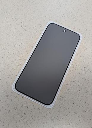 Защитное стекло aibili для google pixel 10a privacy полное покрытие, анти-шпион, 9h, черный