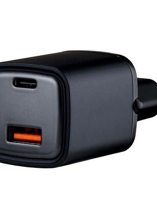 Зарядний пристрій mcdodo 33 вт usb type-c usb-a чорний для швидкого заряджання двох пристроїв одночасно ch-1701