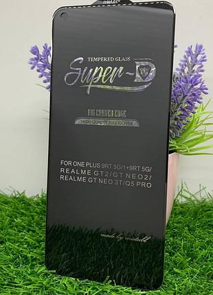 Защитное стекло 5d full glue для oneplus 9rt 5g | mietubl | чорне, повне покриття, 9h