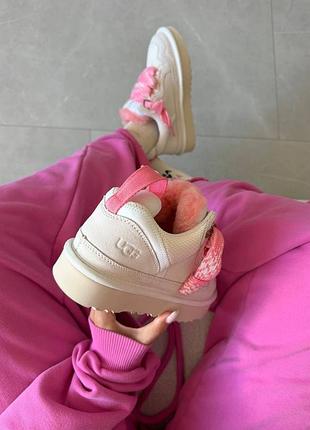 Жіночі угги ugg lowmel sneakers |  white / pink 4