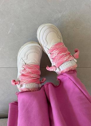 Жіночі угги ugg lowmel sneakers |  white / pink 5
