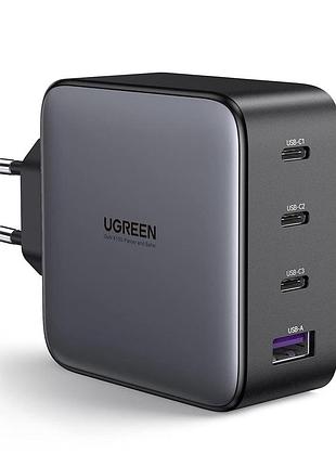 Мережевий адаптер 100 вт ugreen cd226 зарядний мережевий адаптер із 4 портами usb-c/usb-а