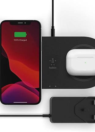 Беспроводное зарядное устройство 15 вт belkin wiz008 двойное беспроводное зарядное устройство