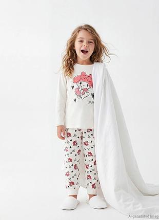 5-6 років 110-116 см новий фірмовий трикотажний комплект костюм піжама my melody lc waikiki вайкікі