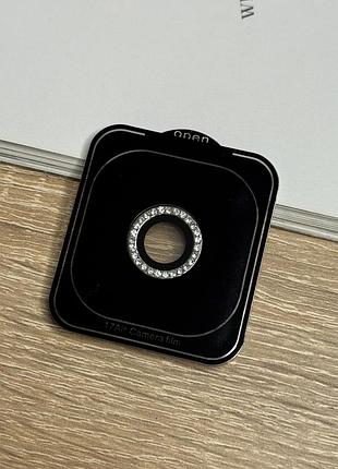 Захисне скло на камеру iphone air, сріблясті лінзи з камінцями diamond lens