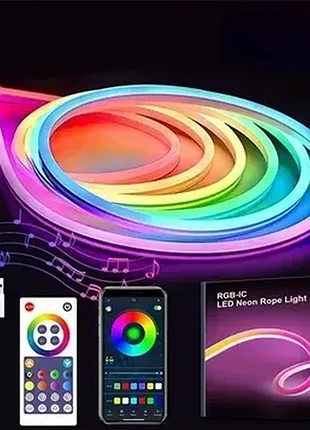 Неонова rgb стрічка 10м з пультом та bluetooth
