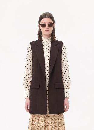 Подовжений жакет без рукавів valentino